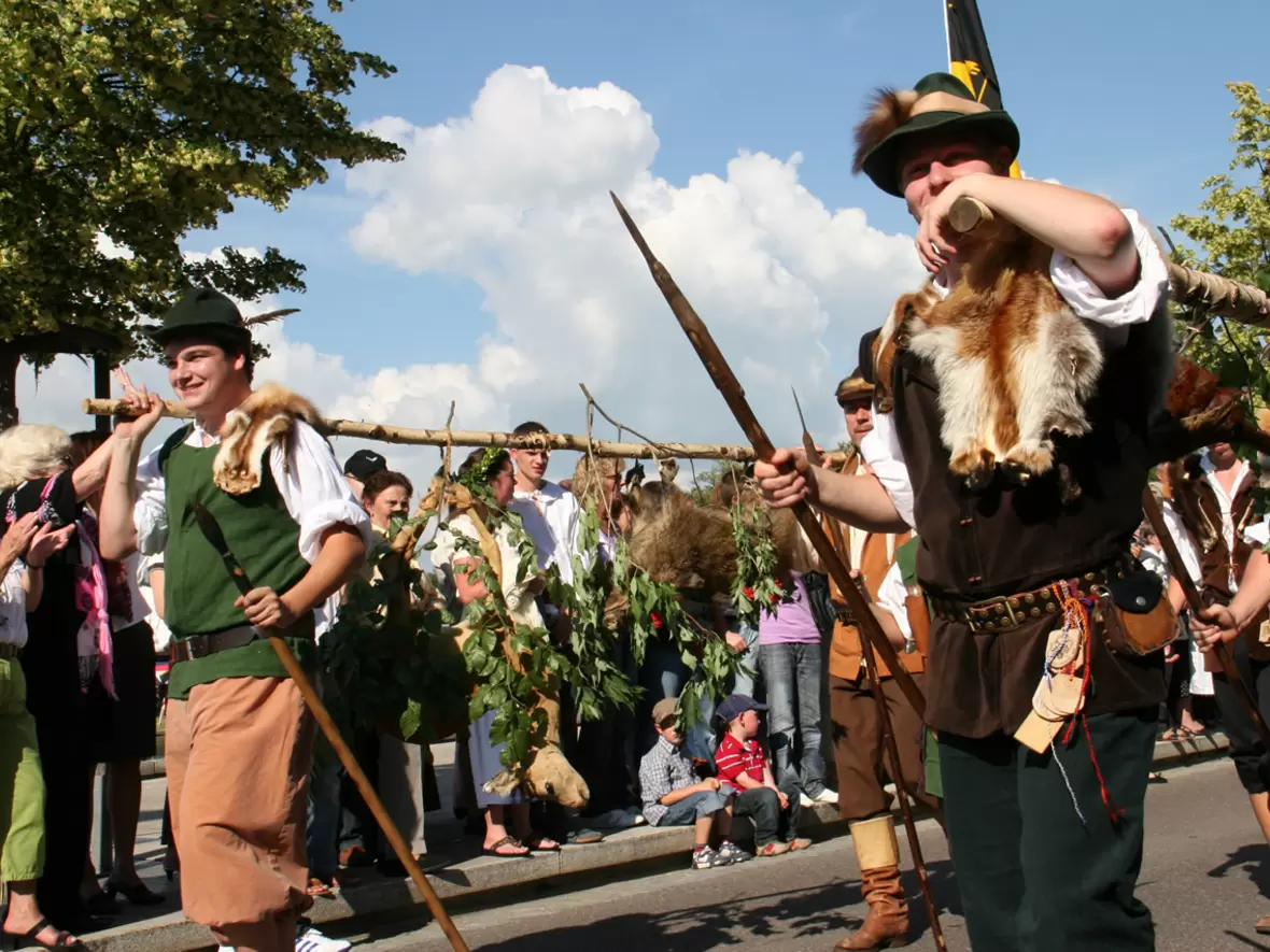 die-gruenauer-jaeger-beim-einzug